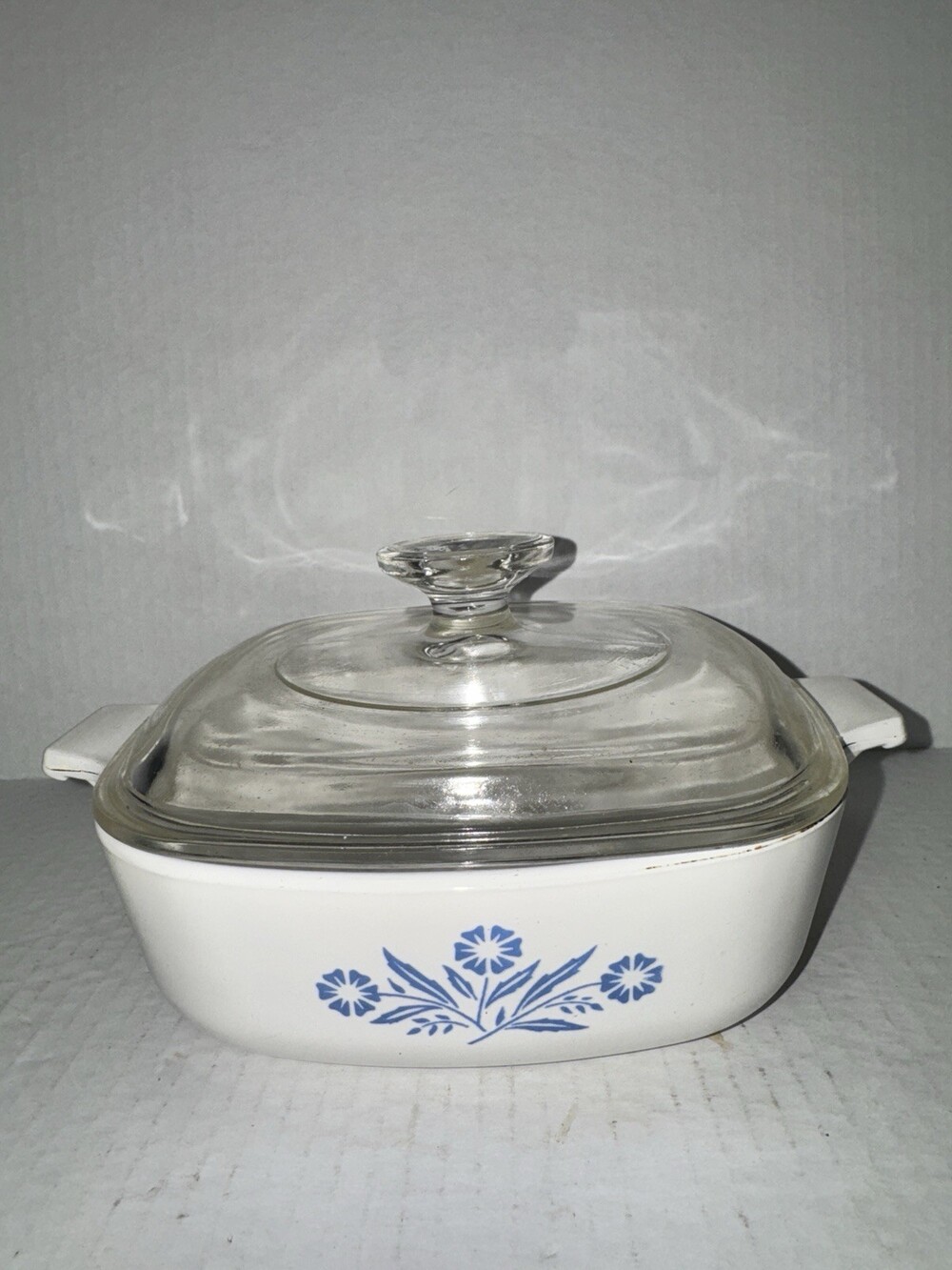 Vintage Corning Ware Blue Cornflower 1 Qt Casserole Dish With Glass Lid USA